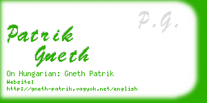 patrik gneth business card